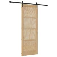 Schuifdeur met Bevestigingsset 78x211 cm Massief Houten Den - thumbnail