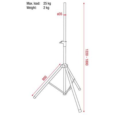 Showgear Showgear Speaker stand 35-38 mm