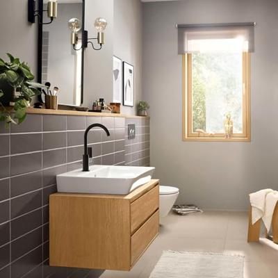 Hansgrohe Wastafelmengkraan Rebris E Eengreeps 210 Met Draaibare Uitloop En Trekwaste Mat Zwart - thumbnail