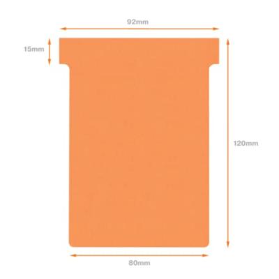 Nobo T-planbordkaarten index 3, ft 120 x 92 mm, oranje - thumbnail