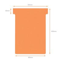 Nobo T-planbordkaarten index 3, ft 120 x 92 mm, oranje - thumbnail