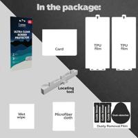 Lunso - iPhone 15 Plus - Duo Pack (2 stuks) Beschermfolie - Full Cover Screen protector - thumbnail