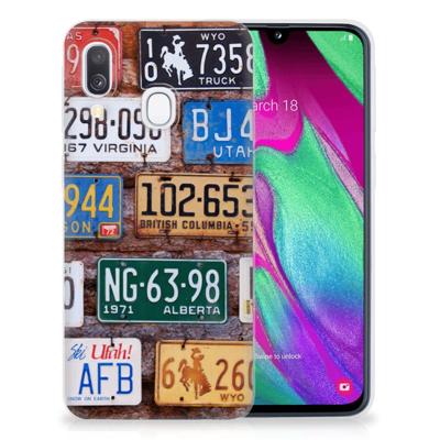 Samsung Galaxy A40 | Siliconen hoesje | met foto Kentekenplaten