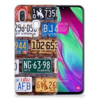 Samsung Galaxy A40 | Siliconen hoesje | met foto Kentekenplaten - thumbnail