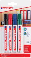 Edding 3000 4-3000-4-1999 Permanent marker Zwart, Rood, Blauw, Groen Watervast: Ja - thumbnail