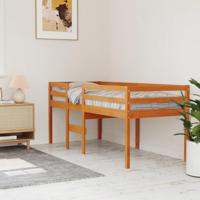 Hoogslaper massief grenenhout wasbruin 90x190 cm - thumbnail