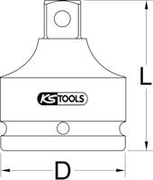 KS Tools 515.1798 5151798 Dopsleuteladapter Aandrijving 1 (25 mm) 75 mm 1 stuk(s) - thumbnail