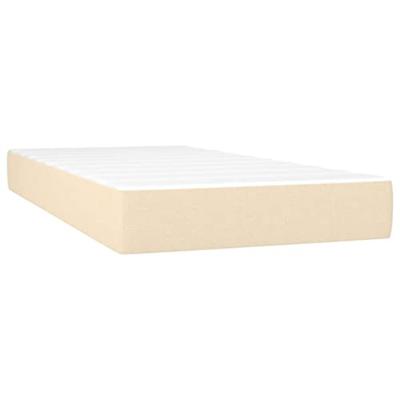Boxspring met matras en LED stof crèmekleurig 80x200 cm
