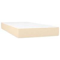 Boxspring met matras stof crèmekleurig 90x200 cm - thumbnail