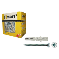 pgb-Europe SMART | plug nylon + schroef VK Ø 6x90 NZN | 50 st SM0LPSN010806090E - thumbnail