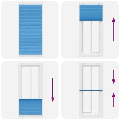 Pliss rolgordijn 100x200cm stofbreedte 99,4 cm polyester blauw