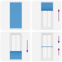 Pliss rolgordijn 100x200cm stofbreedte 99,4 cm polyester blauw - thumbnail