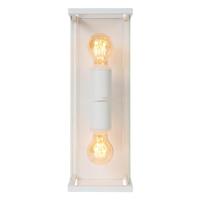 Lucide CLAIRE - Wandlamp Binnen/Buiten - 2xE27 - IP54 - Wit - thumbnail