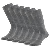 Apollo Merinowollen Sokken Badstof Zool 6-pack Medium Grey Melange-39/42 - thumbnail