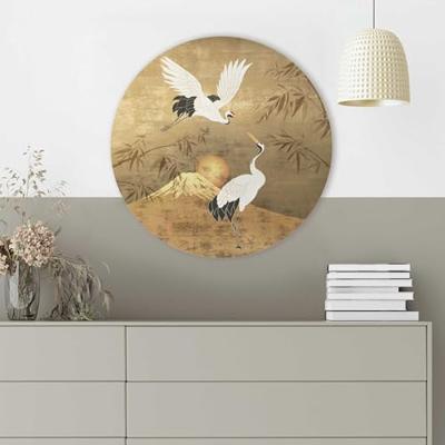 Reinders - Japanese Cranebirds - Glasschilderij Ø 50cm