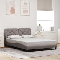 Bedframe zonder matras 120x200 cm stof taupe - thumbnail