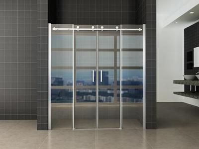 Wiesbaden Slide nis schuifdeur dubbel 1800 x 2000 x 8 mm nano helder glas/chroom 20.3999