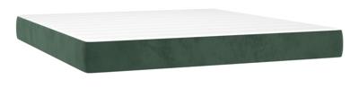 Boxspring met matras fluweel donkergroen 200x200 cm - thumbnail