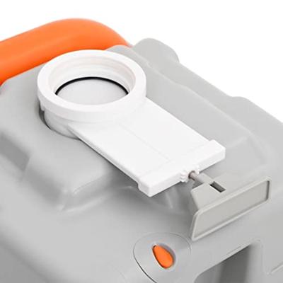 VidaXL Campingtoilet draagbaar 15+10 l hdpe grijs en wit