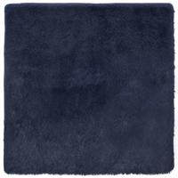 Hoogpolig vloerkleed NAVARRA 200x200 cm polyester marineblauw - thumbnail
