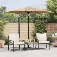 Parasol met stalen paal 268x268x226 cm bruin - thumbnail