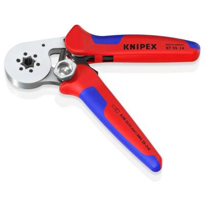 Knipex Zelfinstellende krimptang voor adereindhulzen | Met zij-invoering - 975514