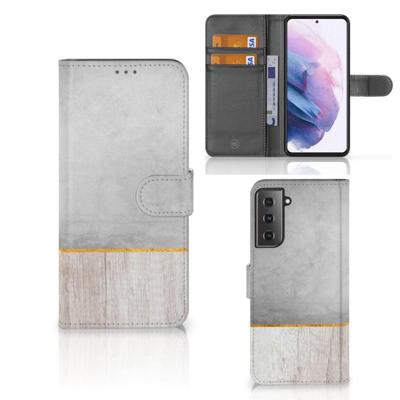 Samsung Galaxy S21 Plus | Book Style Case | Wood Concrete