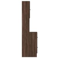 Keukenkast 35x50x180 cm bewerkt hout bruin eikenkleurig - thumbnail
