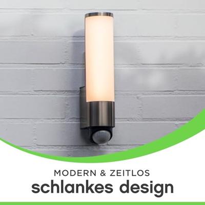 Buitenlamp voordeur met sensor Lutec &apos;Leda&apos; led lamp warm wit 3000k 35 cm - thumbnail