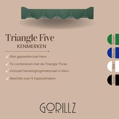 Gorillz Triangle Five Industriële Wandkapstok5 Kapstokhaken