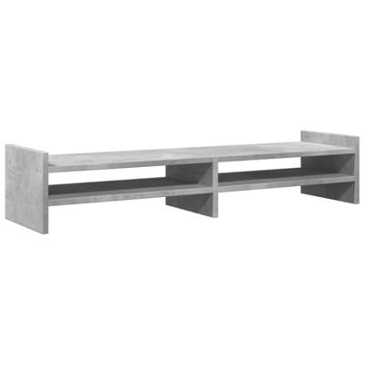 VidaXL Monitorstandaard 100x27x20 cm bewerkt hout betongrijs VidaXL Monitorstandaard 100x27x20 cm bewerkt hout betongrijs