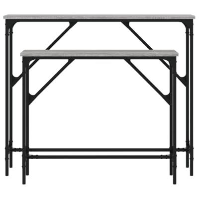 Wandtafels 2 st bewerkt hout grijs sonoma eikenkleurig