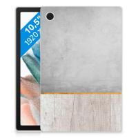 Samsung Galaxy Tab A8 2021/2022 Silicone Tablet Hoes Wood Concrete - thumbnail