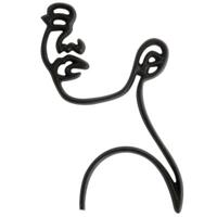 Light & Living wanddecoratie face zwart 38 cm | 6 stuks - thumbnail