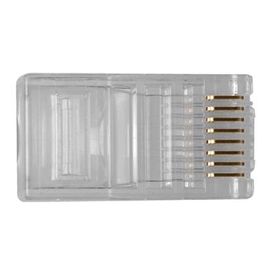 ACT TD108R RJ45 (8P/8C) Modulaire Connector | Ronde Kabel | Soepele aders | 25 stuks
