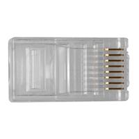 ACT TD108R RJ45 (8P/8C) Modulaire Connector | Ronde Kabel | Soepele aders | 25 stuks - thumbnail