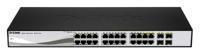 Web Smart DGS-1210-24P - Switch - Beheerd - 24 x 101001000 (PoE) + 4 x combo Gigabit EthernetGigabit SFP - desktop, rack-uitvoering - PoE (193 W) - thumbnail