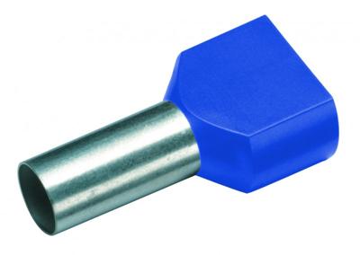 Cimco 18 2446 Dubbele adereindhulzen 2.5 mm² Deels geïsoleerd Blauw 100 stuk(s)