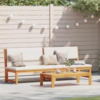 Ligstoel Olie naturel 200 x 57 x 75cm Massief acaciahout - thumbnail