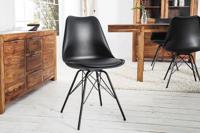 Retro stoel SCANDINAVIA MEESTERSTUK zwart - 36192 - thumbnail