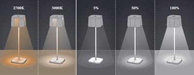 KonstSmide Roestbruine tafellampNice oplaadbaar - 7818-970
