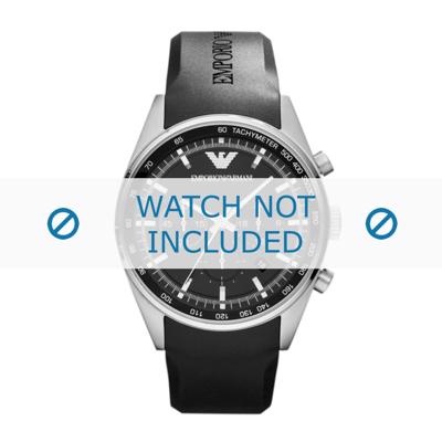 Armani horlogeband AR5977 Silicoon Zwart 23mm Armani horlogeband AR5977 Silicoon Zwart 23mm