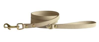 Sazzz hondenriem passion classic leer creme 147x1,5 cm