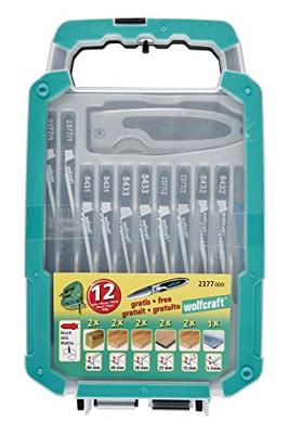 Wolfcraft decoupeerzaagblad-set | 12-delig | t-schaft | 1 set - 2377000