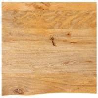 Tafelblad met natuurlijke rand 60x60x2,5 cm massief mangohout - thumbnail