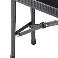 Set van 2 uitklapbare bierbanken in polyrattan zwart 180 cm - thumbnail