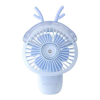 Desktop opvouwbare spray mini fan cartoon bevochtiging water straal ventilator (blauw)
