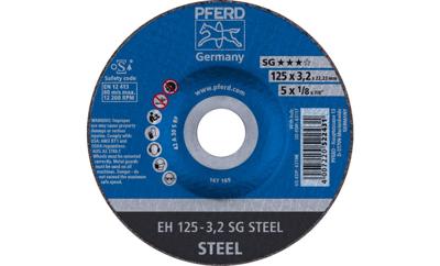 PFERD TOOLS EH 125-3,2 SG STEEL 61320232 Doorslijpschijf gebogen 125 mm 25 stuk(s) Staal