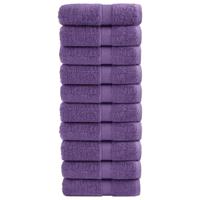 VidaXL Premium washandjes solund 10 stuks paars 30x30 cm 600 g/m2 - thumbnail
