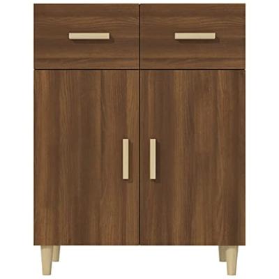 Dressoir 69,5x34x89 cm bewerkt hout bruin eikenkleur
